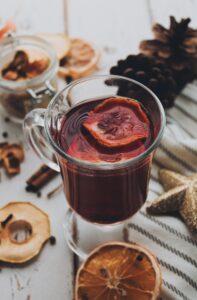 Non-alcoholic mulled wine for Christmas