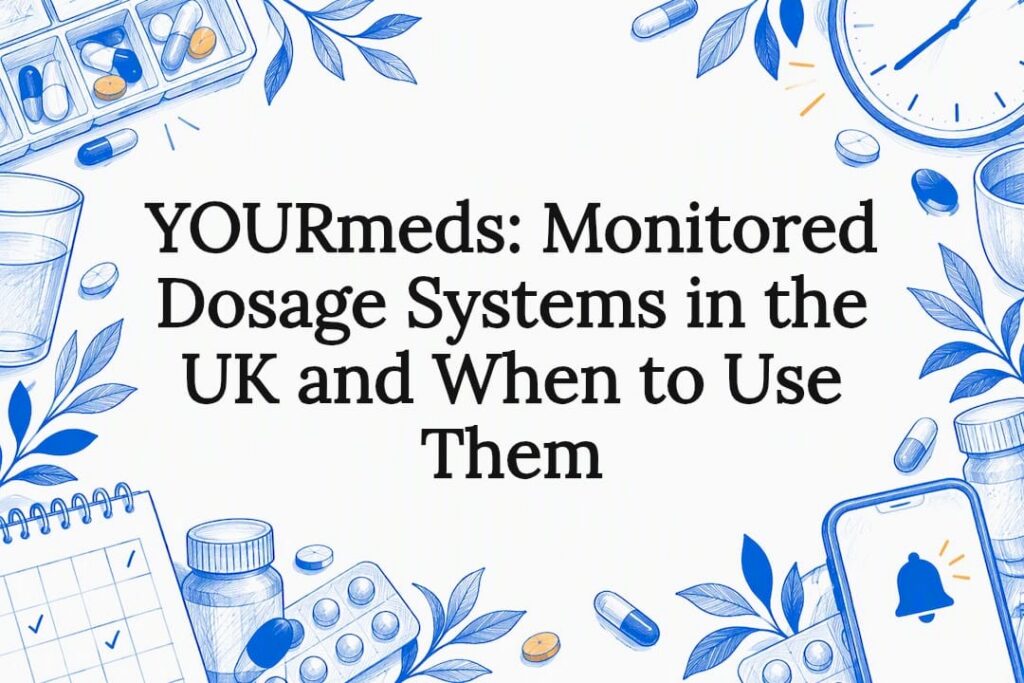 Decorative monitored dosage system title card